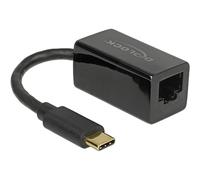 DeLOCK SuperSpeed USB-C (USB 3.1 Gen 1) mâle > Gigabit LAN 10/100/1000 Mbps compact, Adaptateur