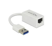 DeLOCK 65905 - Station d'accueil USB Type-A Blanc, 1x USB 3.2 Gen 1, Ethernet Gigabit, Standards IEEE 802.1Q/3az/3x, Chipset Realtek RTL8153.