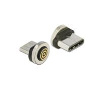DeLOCK 65933 Adaptateur USB Type-C Mâle vers Magnet Interface Noir/Acier Inoxydable