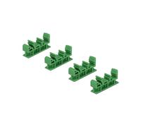 DeLOCK 65961 Clip de Rail DIN Vert Plastique 15/35mm, 19.3x42.9x10mm, Température -10-70°C, avec vis, pour PCB et ordinateurs monocartes