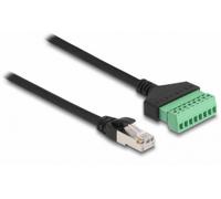 Delock 65975 RJ45 Câble réseau, câble patch CAT 6 U/UTP 0.30 m noir, vert 1 pc(s)