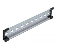 DeLOCK 66192 Rail DIN 35mm x 250mm Acier Inoxydable, Trous de Montage 15 x 6.2mm, Acier, pour Montage Composants Électroniques et Armoires de Contrôle