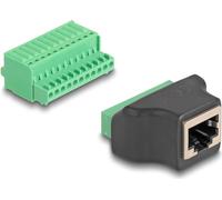 DeLOCK 66244 Adaptateur de câble RJ50 11 pin terminal block noir