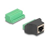DeLOCK 66244 Kabeladapter RJ50 11 pin terminal block Schwarz - Grün (66244)
