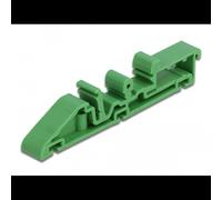 DeLOCK 66261 Kit de 4 Clips Rail DIN 35mm Vert Plastique, Trous 1.38mm, Température -10°C à 70°C, 18x85x11mm, Vis Incluses
