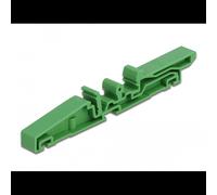 DeLOCK 66263 Kit de 4 Supports Rail DIN 35mm Vert - Plastique, Trous de Montage 1.38x1.38mm, Dimensions 18x122x11mm, Température Opération -10 à 70°C