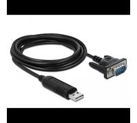 DeLOCK 66283 : Câble Série 1.8m RS-485 vers USB Type-A (Mâle-Mâle) Contacts Or, Noir - Connecteurs droits