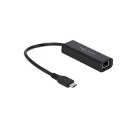 DeLOCK 66298 : Adaptateur réseau Ethernet 5000 Mbit/s (5 Gbps) USB Type-C, compatible Thunderbolt 3, NBASE-T, RJ45, IEEE 802.3ab/bz/u, Windows/macOS/Linux