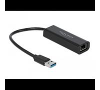 DeLOCK 66299 Adaptateur Réseau USB vers Ethernet 5000 Mbit/s (2.5 Gigabit Ethernet) RJ-45, compatible Windows, macOS, Linux, câble 0.15m