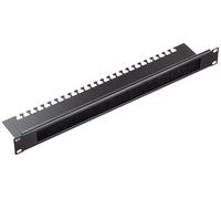 DeLOCK 66484 - Panneau Passe-Câbles 1U 19" Noir avec Brosses et Plaque de Support - Métal 483x92x44.5mm