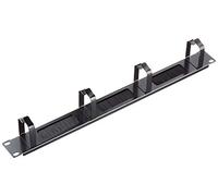 DeLOCK Panneau de gestion de câbles 1U 19" 66489 - brosses et crochets métal/nylon noir 48,6 cm