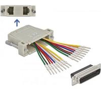 Delock 66833 - Connecteur à sertir D-Sub 25 broches - avec kit de montage - beige