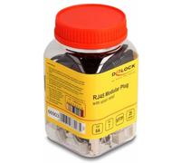 Delock 66903 Fiche modulaire RJ45 avec décharge de traction CAT.6A, CAT.7 et douille anti-pliage kit de 25 66903 noir 1 pc(s)