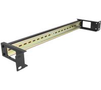 DeLOCK 19? Hutschienenpanel mit seitlicher Kabeldurchführung 1 HE Schwarz