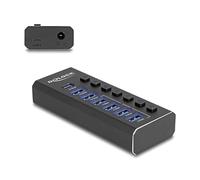 DeLOCK 7 Port USB Hub avec 3 Ports 10 Gbps et 4 Schnellladeports 5 Gbps