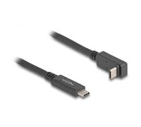 DeLOCK Câble USB-C vers USB-C 1m, USB 3.2 Gen 2 (10 Gbps), Power Delivery 60W (3A), E-Marker, Coudé Haut/Bas, 4K 144Hz avec DisplayPort Alt Mode