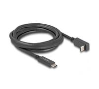 DeLOCK Câble USB-C vers USB-C 5Gbps 2m 4K 60W PD avec E-Marker - Coudé Haut/Bas, USB 3.2 Gen 1, 3A, DisplayPort Alt Mode