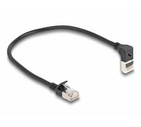 Delock 80285 RJ45 Câble réseau, câble patch CAT 6a S/FTP 0.25 m noir 1 pc(s)