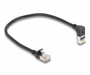 Delock 80285 RJ45 Câble réseau, câble patch CAT 6a S/FTP 0.25 m noir 1 pc(s)