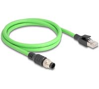 Delock 80421 RJ45 / M12 Câble réseau, câble patch SF/UTP 1.00 m vert 1 pc(s)