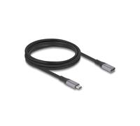 DeLOCK 81202 Câble USB4 Gen 2x2 2m USB-C Mâle vers USB-C Mâle 40Gbit/s 240W Power Delivery Mode Alt DP 2.0 HDR10 Thunderbolt 3 Noir/Gris