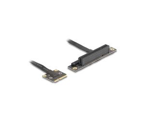 DeLOCK 81295 Adaptateur Interne Mini PCI Express vers PCIe x1, Longueur câble 0.2m, Interface Hôte Mâle, Noir, Conditionnement Boîte