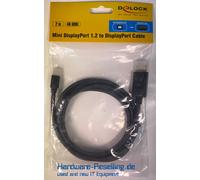 Delock 82438 Mini DisplayPort 1.2 À DisplayPort Câble 4K 60Hz 2M NEU OVP