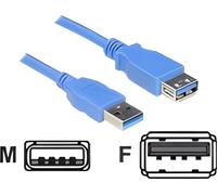 Delock 82540 USB3.0 Verl. Delock A -> A St/Bu 3.00m blau