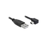 DeLOCK 82681 - Câble USB 1m - USB A vers Mini-USB B - Mâle/Mâle - 480 Mbit/s - Noir - Conforme USB 2.0 - Longueur 1 mètre