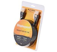 DeLOCK Cable DisplayPort 1.2 Male to DisplayPort Male 4K 60 Hz 2 m Premium