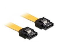 Cable SATA - Câble SATA - Serial ATA 150/300/600 - SATA (F) pour SATA (F) - 70 cm - verrouillé, connecteur droite - jaune