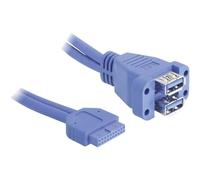DeLOCK 82942 câble USB 0,45 m USB 3.2 Gen 1 (3.1 Gen 1) Bleu