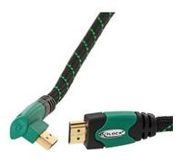 DeLock Câble HDMI 82951 mâle-mâle HDMI 1.4 coudé 90° 1 m Vert