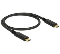 DeLOCK 83042 0.5m USB C USB C Mâle Mâle Noir câble USB - Câbles USB (0,5 m, USB C, USB C, 3.1 (3.1 Gen 2), 10000 Mbit/s, Noir)