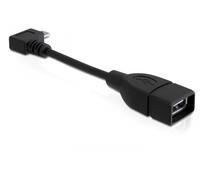 DeLOCK 83104 câble USB USB 2.0 0,11 m Micro-USB B USB A Noir