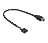 DeLock Câble USB 83170 – USB 2.0 Mini-USB B 0,3 m – Noir