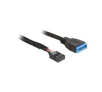 DeLOCK 83281 Câble USB Interne - Connecteur Mâle vers Femelle 0.3m - Réf 83281 - Unité