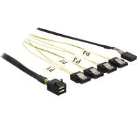 Delock 83322 SAS Kabel Delock Mini SAS HD -> 4x Sata 7Pin +Sideband 1.00m