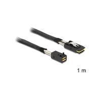 DeLOCK 83389 : Câble SAS 1m Noir - Connecteur Mini SAS HD x4 SFF 8643 vers Mini SAS x4 36 Pin SFF 8087 - Liaison Interne Serveur/Stockage