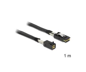 DeLOCK 83389 : Câble SAS 1m Noir - Connecteur Mini SAS HD x4 SFF 8643 vers Mini SAS x4 36 Pin SFF 8087 - Liaison Interne Serveur/Stockage