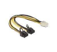 DeLOCK 83433 Câble Interne PCI-E (6+2 pin Mâle) vers PCI-E (6-pin Femelle) 0.3m Noir/Blanc/Jaune