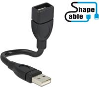 Delock 83497 USB Verl. Delock A -> A St/Bu 0.15m ShapeCable sw