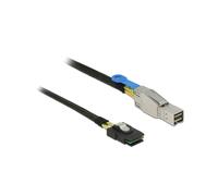 DeLOCK 83616 Câble SAS 1m, 6 Gbit/s, Connecteur Mini SAS HD SFF-8644 vers Mini SAS SFF-8087, AWG 30, Noir