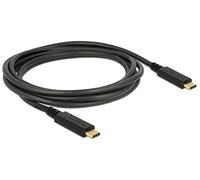 DeLock Câble USB-C vers USB-C 83668 – USB 3.1 Gen 1 (5 Gbps) – 3 A – 2 m – Noir