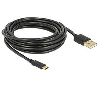 Delock Câble USB USB 2.0 USB-A mâle, USB-C® mâle 4.00 m noir 83669