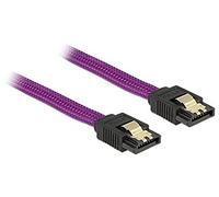 DELOCK 83691 - Câble métal SATA 6 Gbit/s 50 cm violet droit/droit