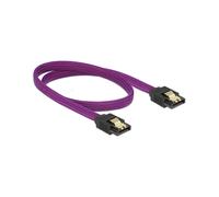 DeLOCK 83691 Câble SATA III 0.5m, 7-pin Mâle/Mâle, Connecteurs Droit/Droit, Violet, Code 84733080
