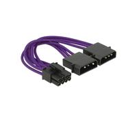 DeLOCK 83705 - Câble d'alimentation interne PCI-E 8-pin Mâle vers Mâle, 0.15m, AWG 18, Violet