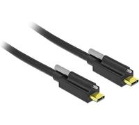 DeLOCK 83719 câble USB 1 m USB C Noir - Câbles USB (1 m, USB C, USB C, 3.1 (3.1 Gen 2), Male connector / Male connector, Noir)