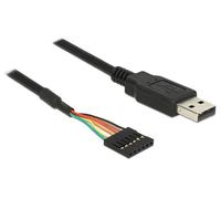 DeLOCK 83784 USB 2.0 mâle -> TTL 6pin Pinheader femelle 1.8m (5V) noir